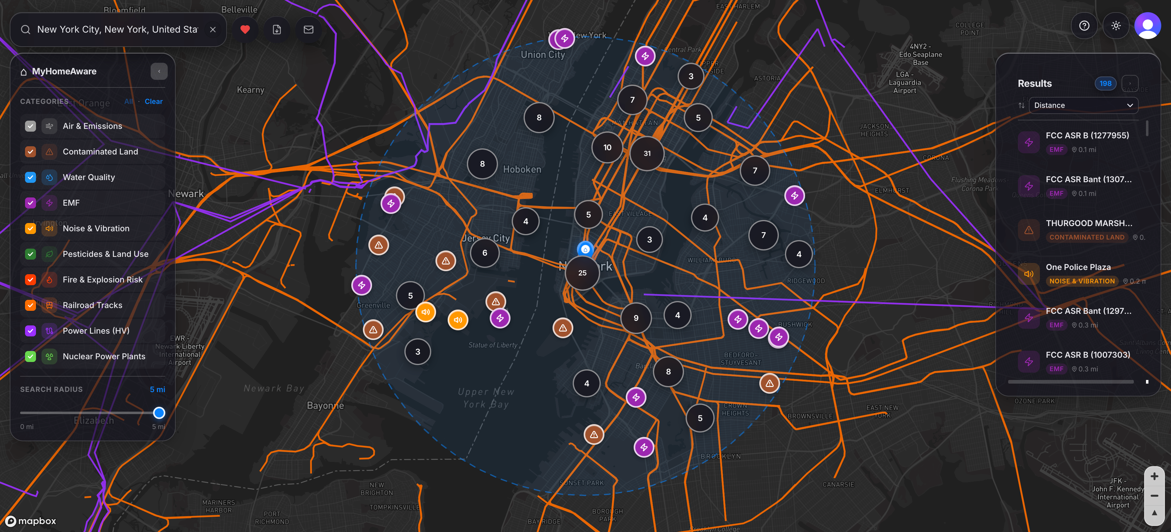 MyHomeAware map view